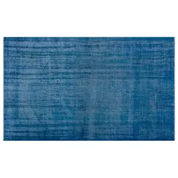 

Handmade Blue Vintage Overdyed Turkish Area Rug 185x299 Cm-6'1''X9'10''