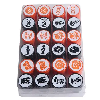 

24PCS Children Cartoon Seal Halloween Seal Kids Toy Cartoon Toy Seal Halloween Seal Children's Toy Kids Funny Toys