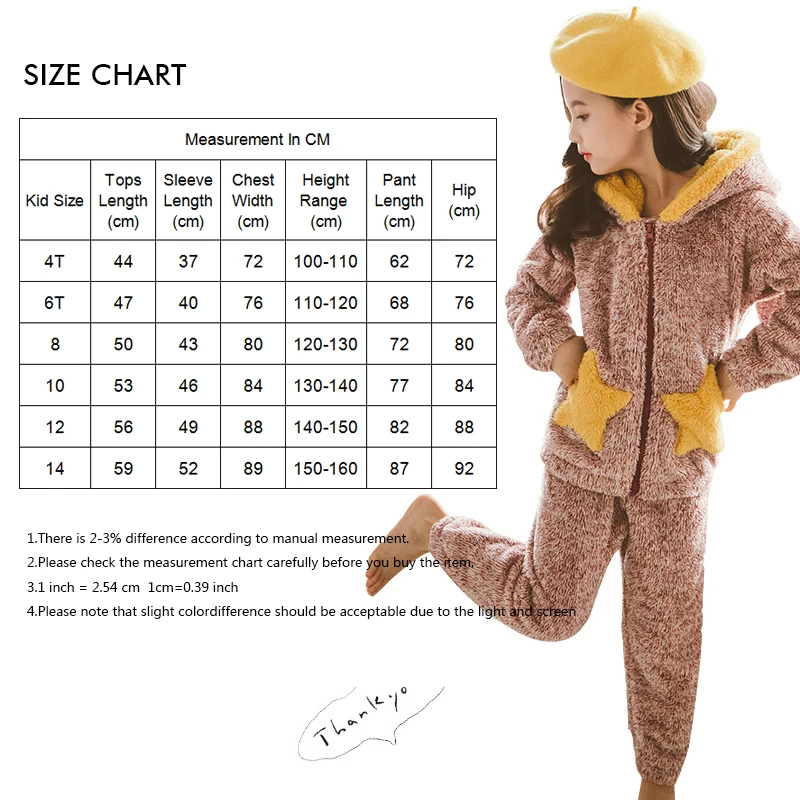 Осенне-зимние пижамные комплекты для девочек; Подростковая Пижама; одежда для сна; домашняя одежда для детей; костюм на молнии; плотная теплая фланелевая ночная рубашка кораллового цвета в Корейском стиле