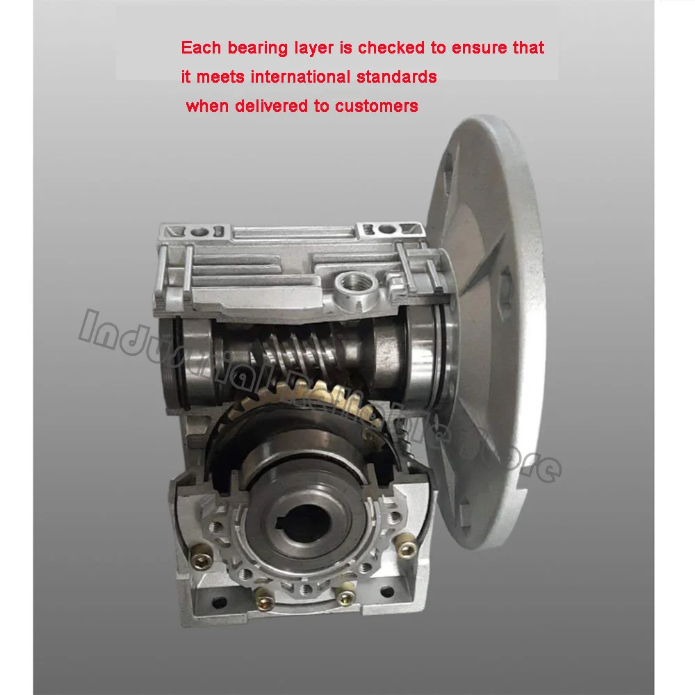 NMRV030 57mm Worm gear reducer Reduction ratio 30:1 for NEMA23 stepper motor 9mm 11mm input shaft diameter 14mm output shaft