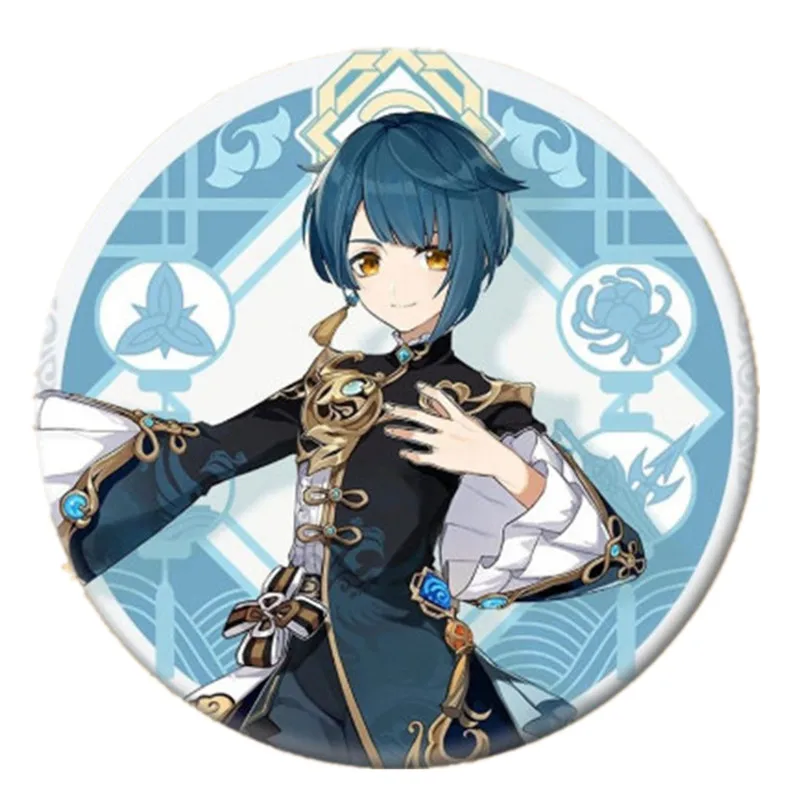 Free Shipping 58mm Online Game Genshin Impact Brooch Pin Cosplay Badge Accessories For Clothes Backpack Decoration gift