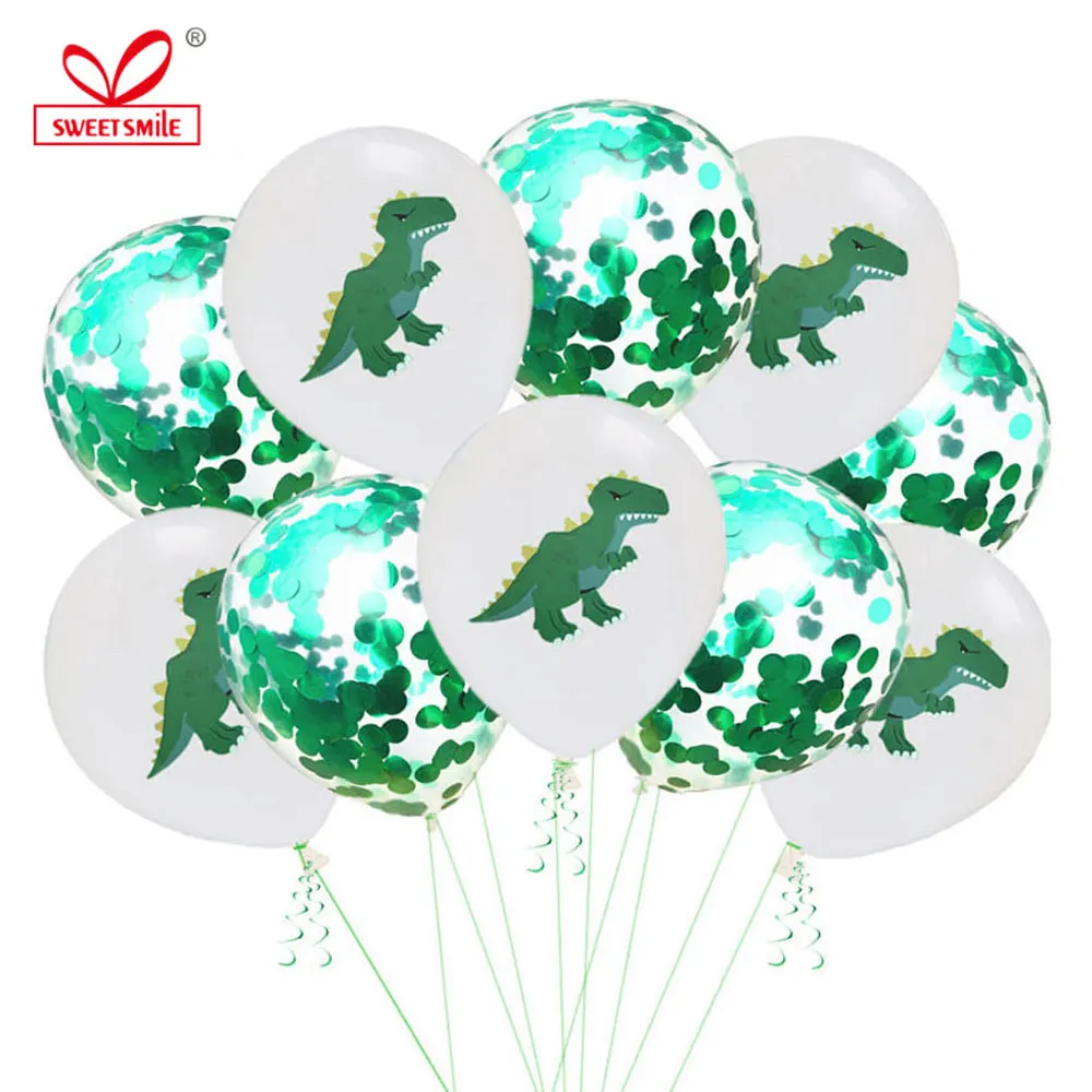 12inch Sequins Dinosaur Latex Balloons Kids Baby Shower Ballons Happy Birthday Gifts Decoration Wedding Ball Party Supplies | Дом и сад