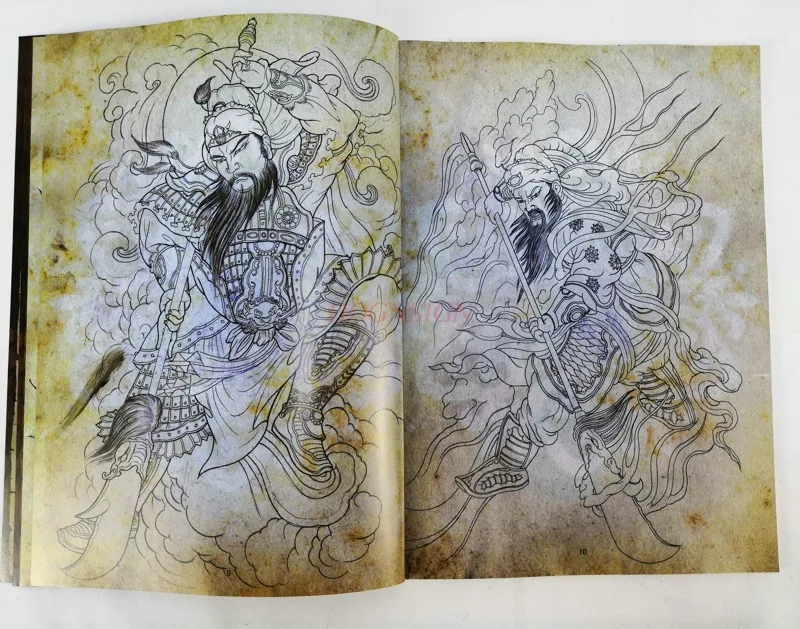 Tattoo book Manuscript Tattoo Pattern Tattoo Books Prajna Guan Gong Buddha Fairy Carp