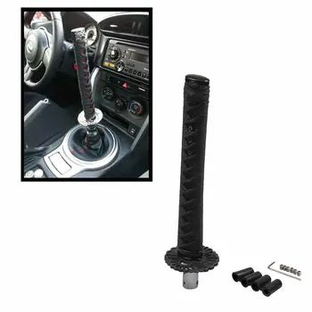 

Katana Shape Shift Knob Sword for Automobile Spare Part Speed Chrome Samurai Sword Handle - 265mm White & Black With Adapters
