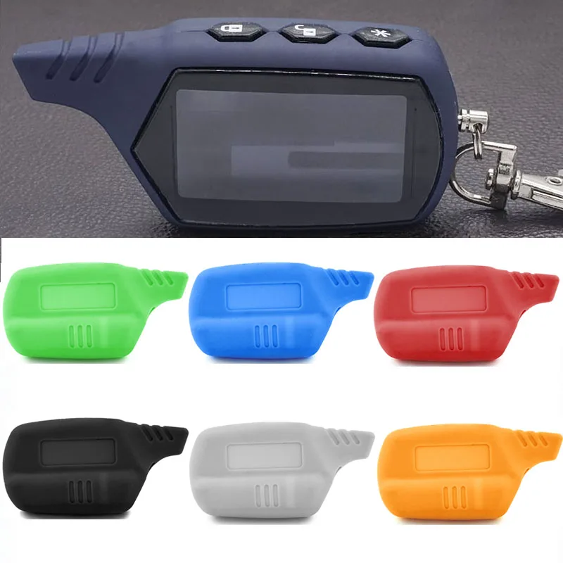 

Starline A91 case keychain+silicone cover for russia version starline B9 B6 A91 A61 lcd remote controller A61 keychain cover