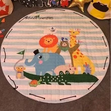 Детские мягкие ковры с мультяшными животными, лисой, детские игровые коврики, детское одеяло, ковер, сумка для хранения игрушек, декор детской комнаты