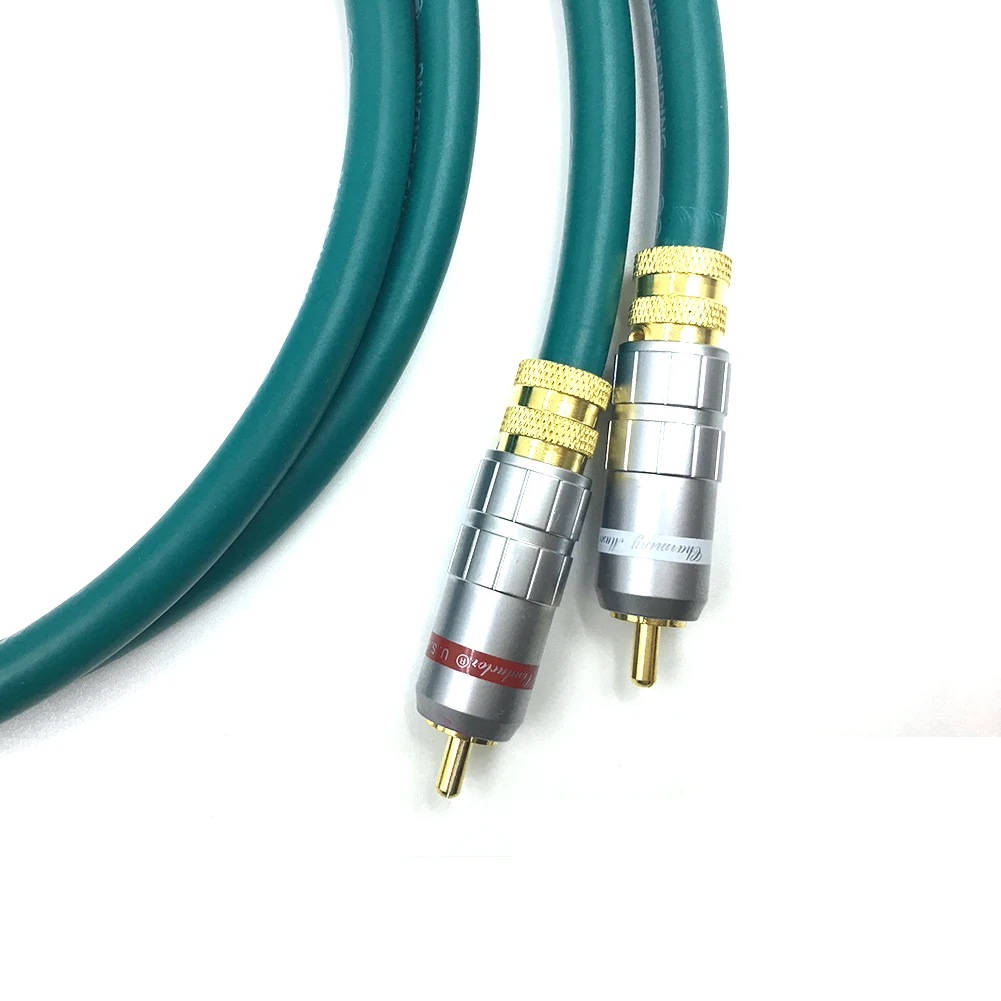 Colleimage Hifi Cardas RCA Interconnect Audio Cable Hifi 2 RCA Male To 2 RCA Male Interconnect Cable Preamp Headphone Amplifier