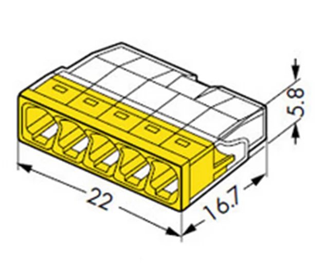 Conectores de Emenda COMPACT Led Originais de 5 Furos: Uma Solução de Conexão Confiável e Eficiente 2 Conectores de Emenda COMPACT Led Originais de 5 Furos