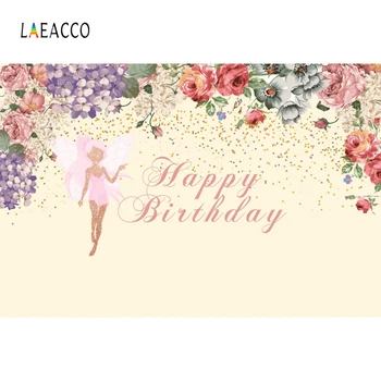 

Laeacco Flowers Butterfly Elves Photography Backdrops Birthday Photo Backgrounds Baby Newborn Photophone Children Portrait Props