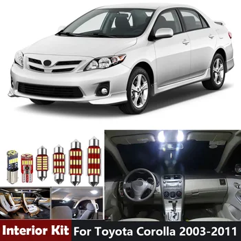 

8Pcs Led Bulbs Canbus Led Interior Light Kit For Toyota Corolla 2003-2011 Trunk License Plate Light