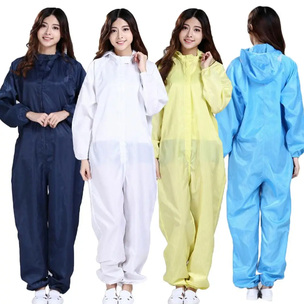 

Unisex Anti-static Dustproof Hooded Painting Overalls Protective Worker Boiler Suit Uniforms Clean Clothing Women Men Jumpsuit