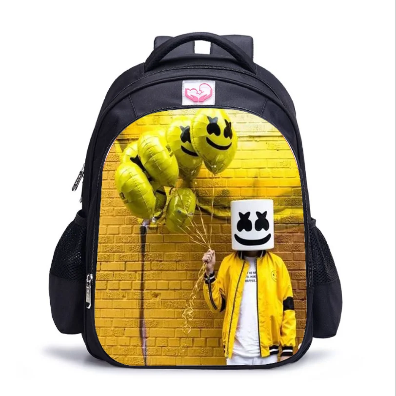 16 pulgadas Juego de los niños DJ Marshmello de los niños de la escuela bolsas ortopédicos Mochila niños niñas Mochila Infantil de dibujos animados bolsas