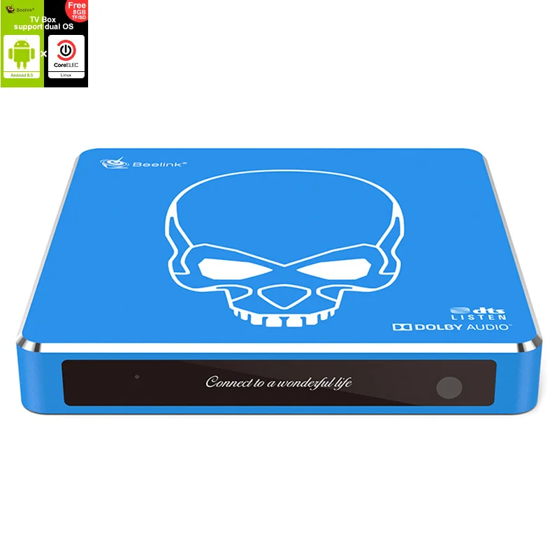 Beelink GT-King Pro Android 9,0/CoreELEC Linux двойная операционная система HiFi без потерь звук 4K BT4.1 голосовой пульт дистанционного управления ТВ-приставка