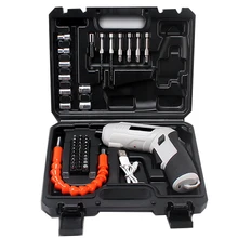 Chave de fenda elétrica elétrica 4.8v 47 piece furadeira elétrica compacta chave de fenda elétrica chave de uma chave start stop switch