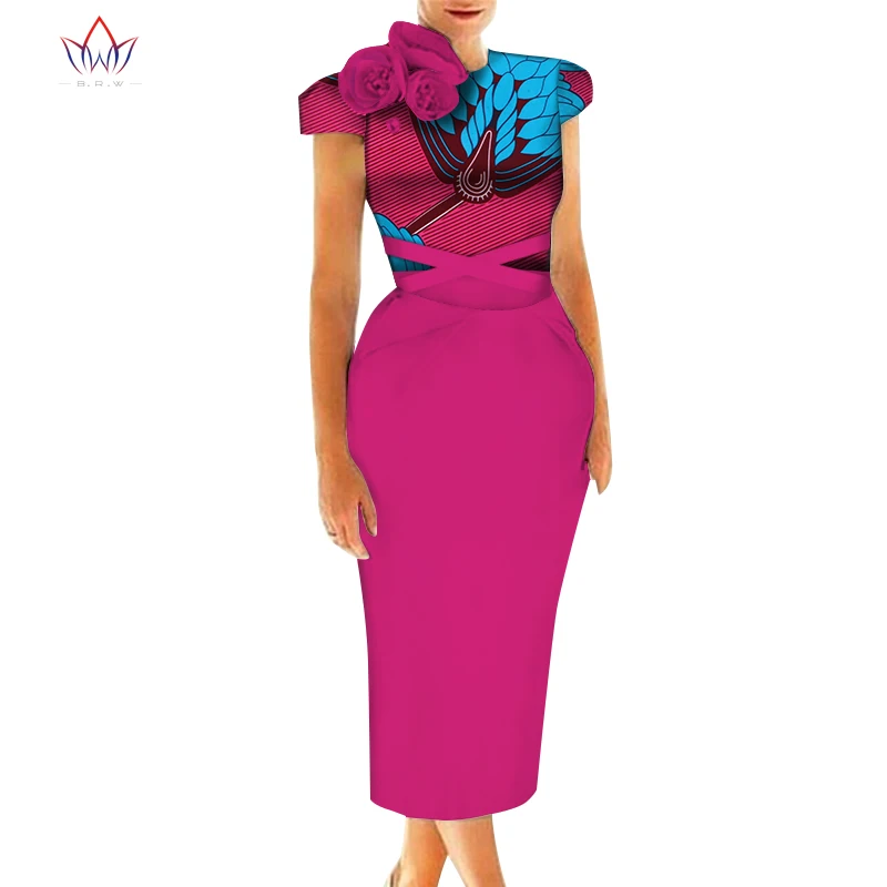 Vestidos африканские женские платья 2019 Новая мода 3 роза на плече африканская одежда Дашики Плюс Размер Сексуальные вечерние платья WY5239