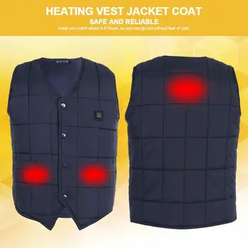 

Smart Heated USB Charge Sleeveless Vest Jacket Body Heating Vest Jacket Coat Braces Supports Winter Heated Vest