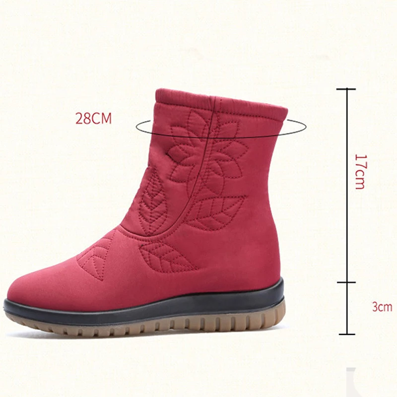 Женская обувь; botas de invierno zapatos de mujer Mama plantilla botas de nieve de piel de alta calidad botines de Mujer Zapatos impermeab