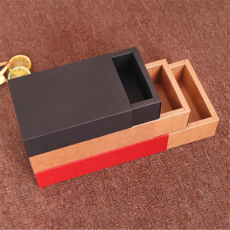 Крафт-бумага упаковочная картонная коробка коричневая маленькая упаковка подарочная коробка красный большой бумажный ящик коробки Подарочные ювелирные изделия коробки для мыла конфет