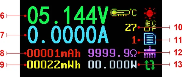 AT35 AT34 5 Digits USB 3.0 Color LCD Voltmeter Ammeter Voltage Current Meter Multimeter Battery Charge Power Bank USB Tester