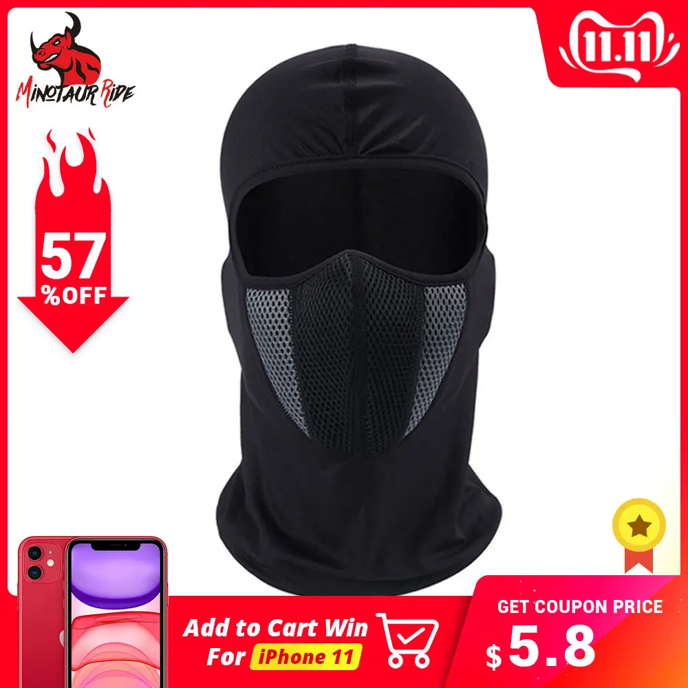 

HEROBIKER Men's motorcycle face mask Outdoor Motorcycle Helmet Hood Ski Sport Neck Face Mask windproof dustproof red and gray