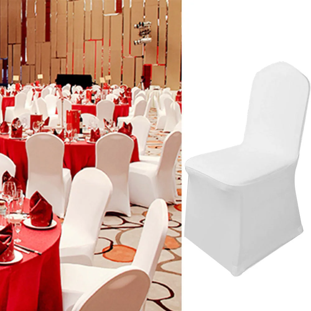 Однотонные вечерние эластичные чехлы на стулья для банкета, отеля, кухни, свадьбы