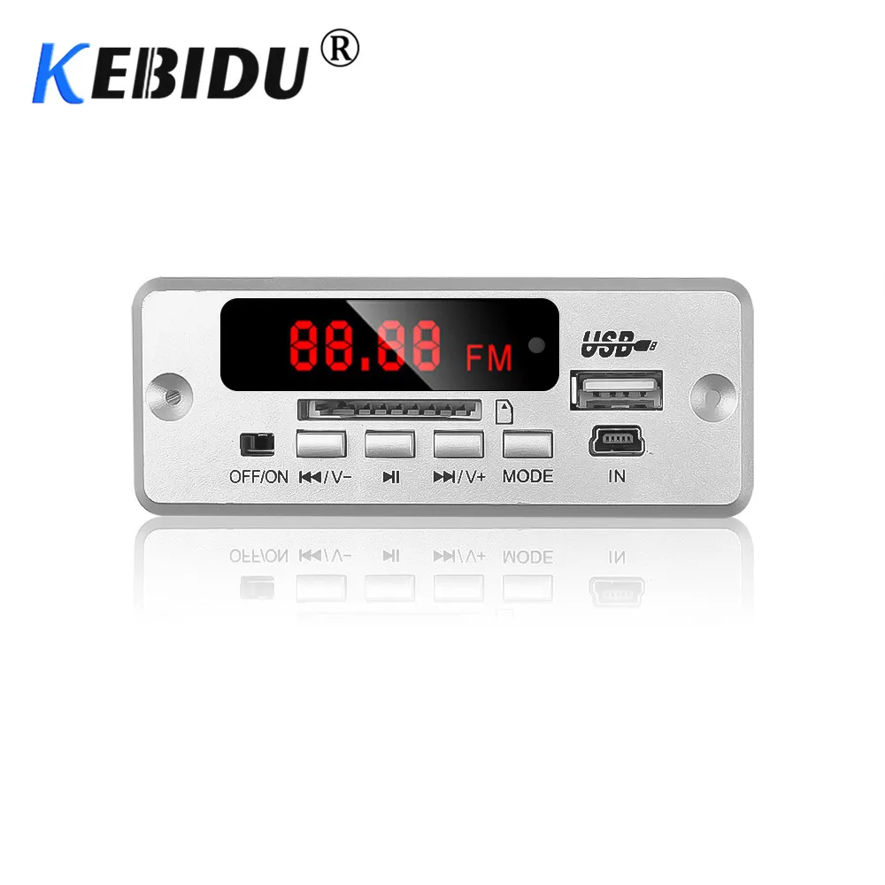 Kebidu 5 12 V Bluetooth 5,0 MP3 декодер плата модуль беспроводной MP3-плеер светодиодный аксессуары для автомобиля Поддержка TF слот для карты USB FM+ пульт дистанционного управления