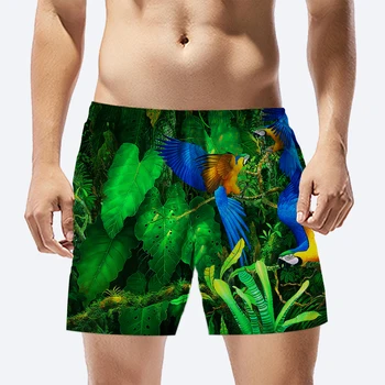 

2020 New Summer Men's Board Shorts Hawaiian Style Design Male Bathing Suit Sexy Beach Shorts Swimmwear Plus Size Spodenki Meskie