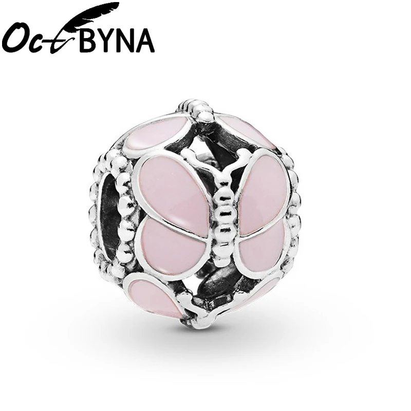 PD347-粉色蝶群串饰