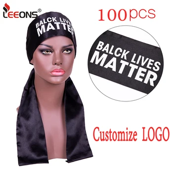 

Leeons Custom Satin Edge Scarves For Wig Satin Scarf For Edges 100Pcs Custom Logo Wig Grip Headband Soft Edge Headband For Women