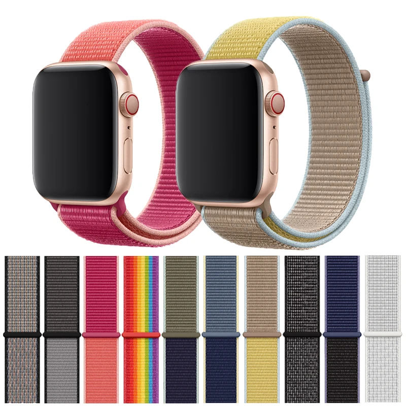 

KeBitt Sport loop for apple watch band 38MM 42MM Nylon Soft Breathable for iWatch 5 Replacement Sport Band series4 3 2 1 44mm