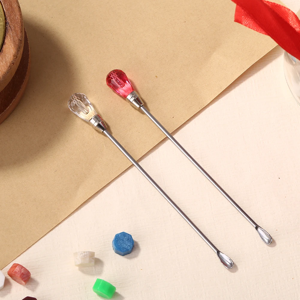 Creative Mixing Spoon Stainless Steel for Melted Seal Wax Pills Bead Stirring Stick Girl Heart Metal Heat Resistant