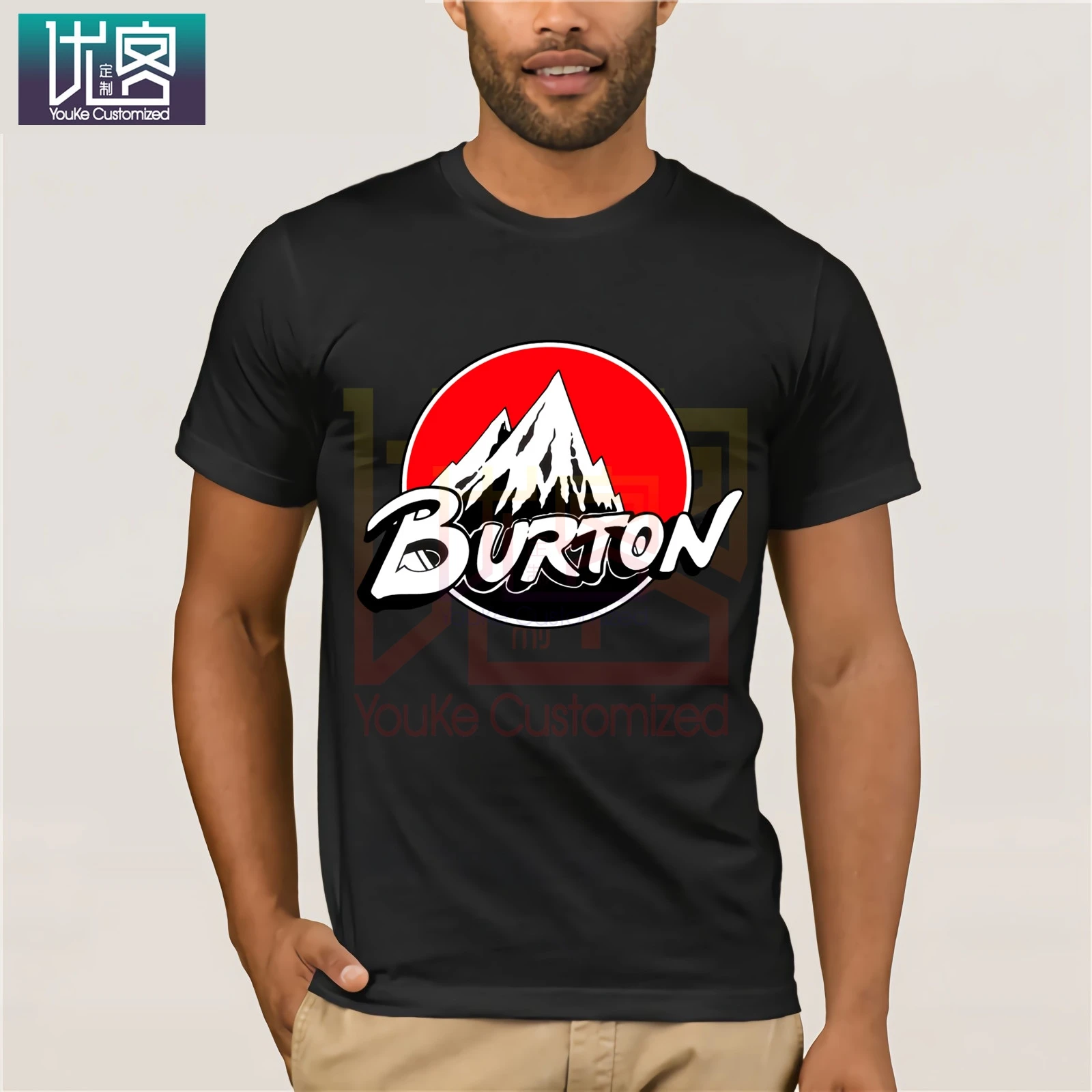 Red Burton Logo Arrow Snowboards T Shirt Cartoon Tee Homme Top Tees Men Cool 2019 Humor 100% Cotton Tops Graphic | Мужская одежда