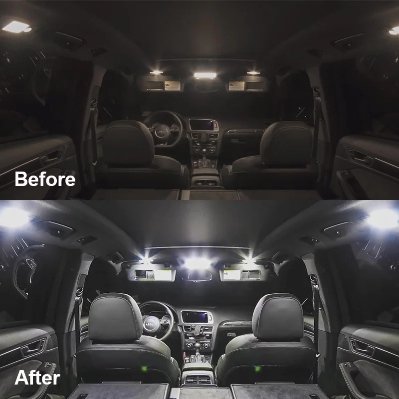 Zuorui canbus led kit de luz interior para audi q3 8u q5 8r sq5 q7 4l 2007-2014 2015 2017 2018 2019 sportback lâmpadas led nenhum erro