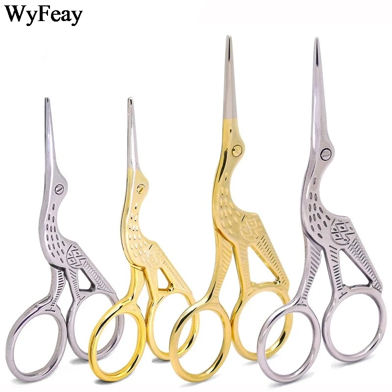 Sewing tailor scissors Crane Cross Stitch Retro Classic Vintage Antique Embroidery Sewing Stainless Steel Tailor Scissor Thread Scissors Thread Cutter