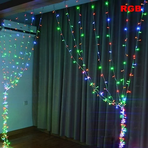 600 светодиодный светильник для занавесок 6x3 м, гирлянда для занавесок, светильник s 8 режимов для свадебного фестиваля, вечерние, рождественские украшения - Испускаемый цвет: RGB