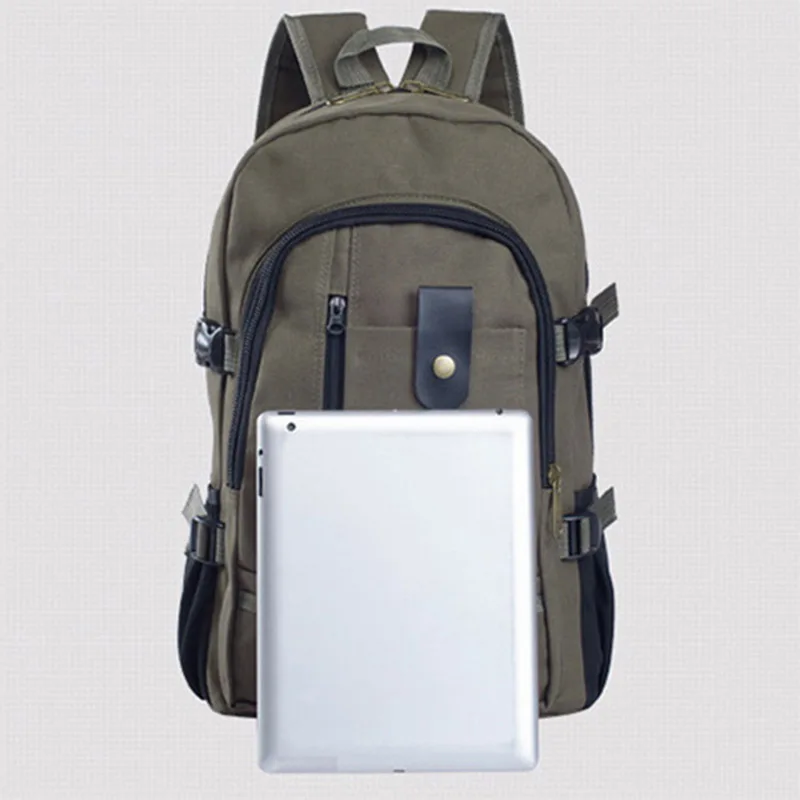 Leisure Men Backpack Zipper Backpack Casual Fashion Men's Travel Canvas Laptop Backpack