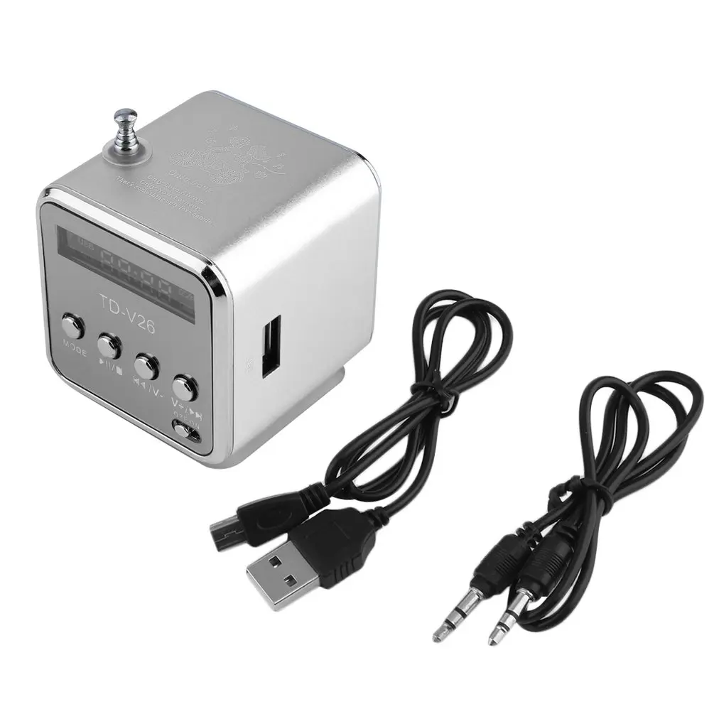 Портативная акустическая аудиосистема алюминиевая микро-USB мини стереосистема