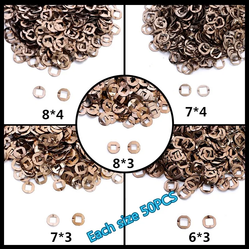 8 sizes mix gaskets 400/800/1600 pcs Metal gasket nylon Wear-resisting gaskets repair kit Hairdressing Scissor Accessory PJ-0010 5