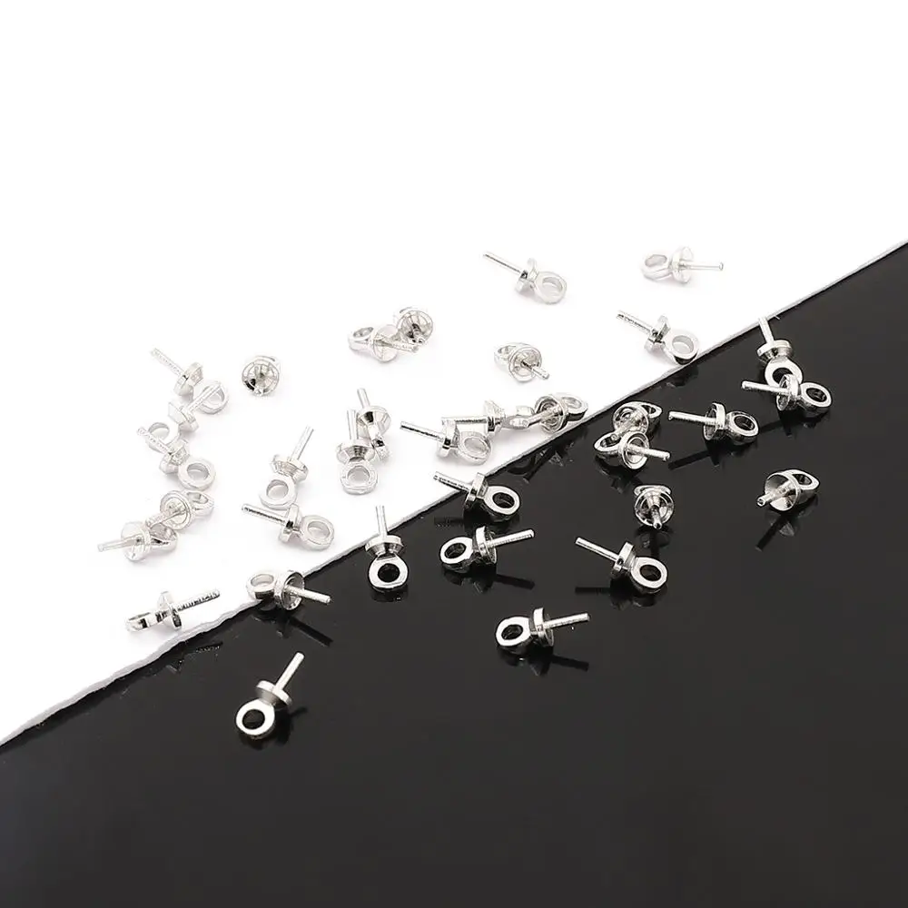 Rhodium Plated 50 шт./лот DIY модные ювелирные аксессуары Висячие колпачки коготь гвозди сплав Материал родиевое покрытие кулон Отдел изготовления - Цвет: Rhodium Plated