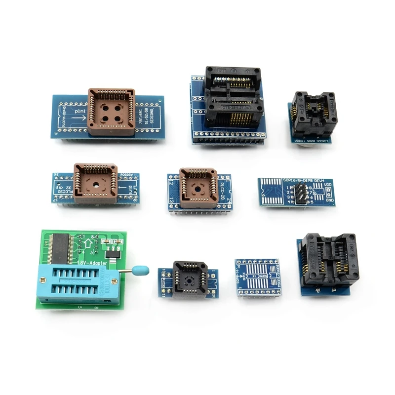 V8.33 Tl866Ii плюс Usb универсальный биос Nand Flash 24 93 25 Mcu программист+ 12 адаптеров