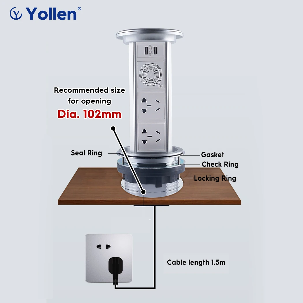 inteligente mesa audio bluetooth retratil carga sem 05