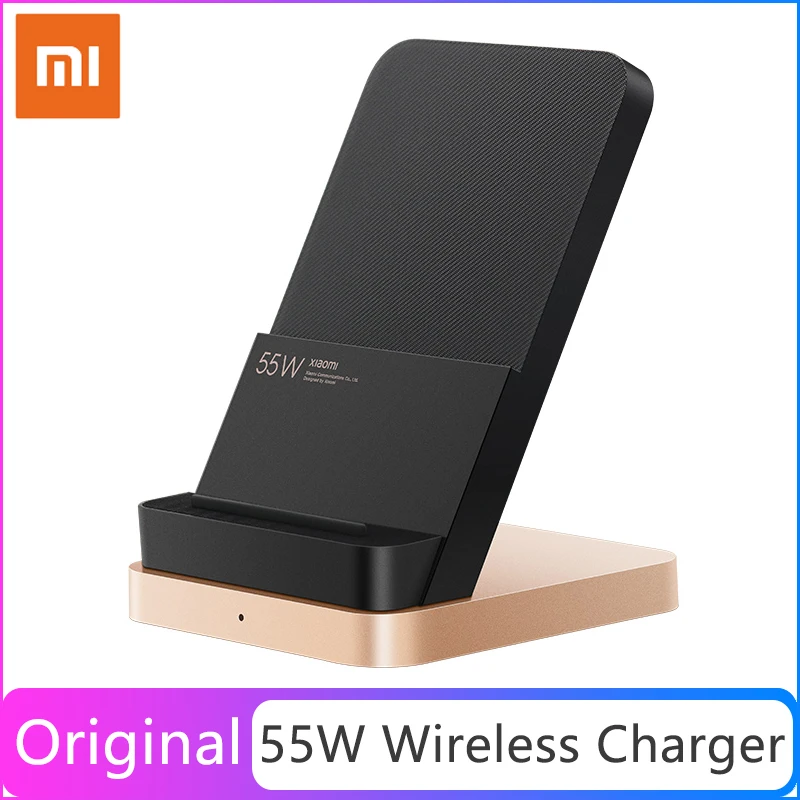 Новинка 2020 беспроводное зарядное устройство Xiaomi 55 Вт Максимальная вертикальная