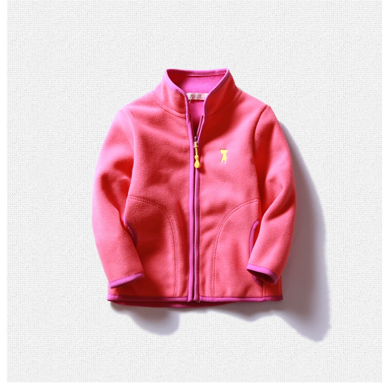 

2018 Autumn New Style Stand Collar Zipper Cardigan Polar Fleece Jacket Cartoon Embroidered Korean-style Versatile Simple Coat