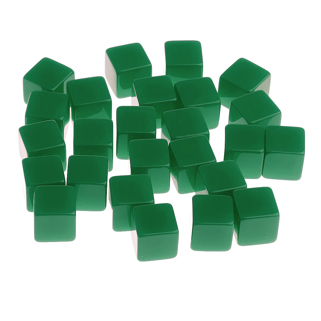 25Pieces Blank 12mm Dice D6 for D&D MTG Role Playing Game Player Toys