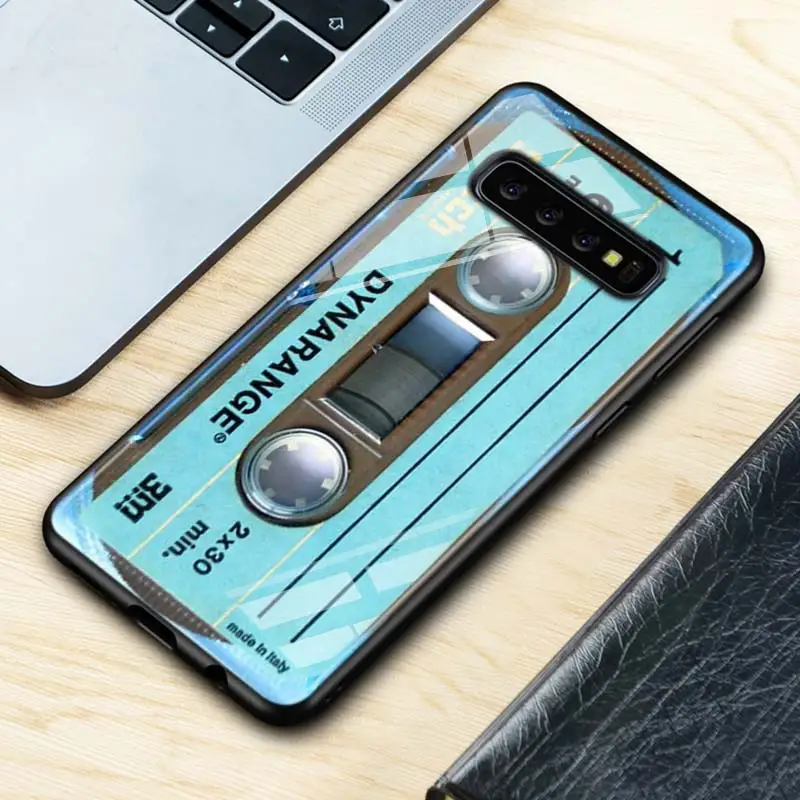 Классическая старая Кассета для samsung Galaxy Note 10 9 8 Pro S10e S10 5G S9 S8 S7 Plus Супер Яркий глянцевый чехол для телефона
