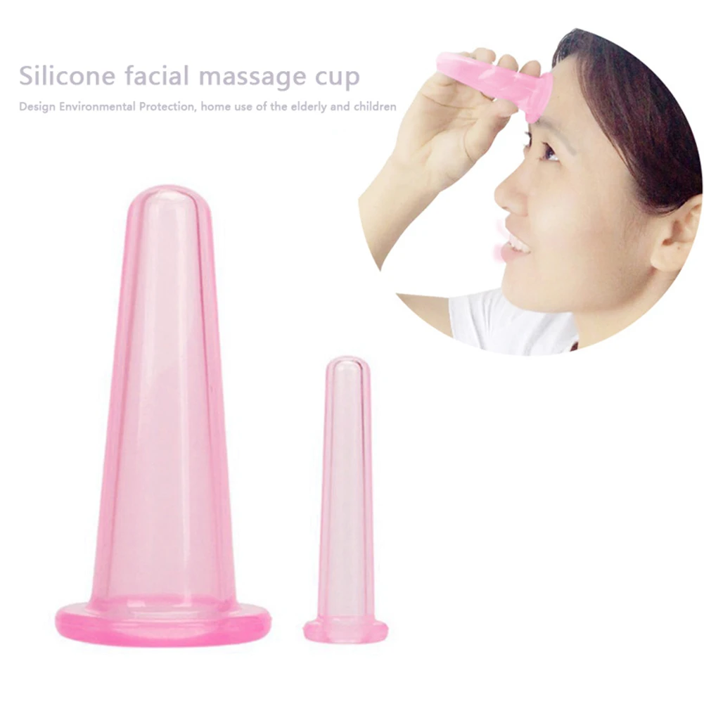 2pcs Silicone Cupping Suction Can Vacuum Face Massage Cup for Facial Leg Arm Relaxation Household Health Care Tool