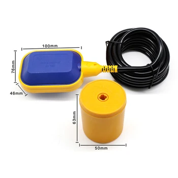

Polypropylene Plastic Cable Float Switch Water Tank Sump Pump Accessories Water Level Controller DEC889