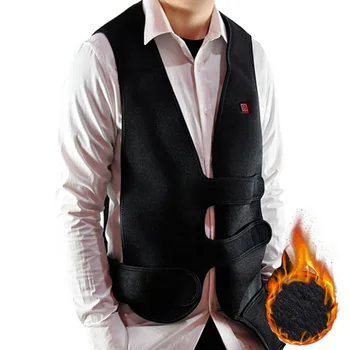 

Men Women Outdoor USB Infrared Heating Vest Jacket Winter Flexible Electric Thermal Clothing Waistcoat For Winter.... A02