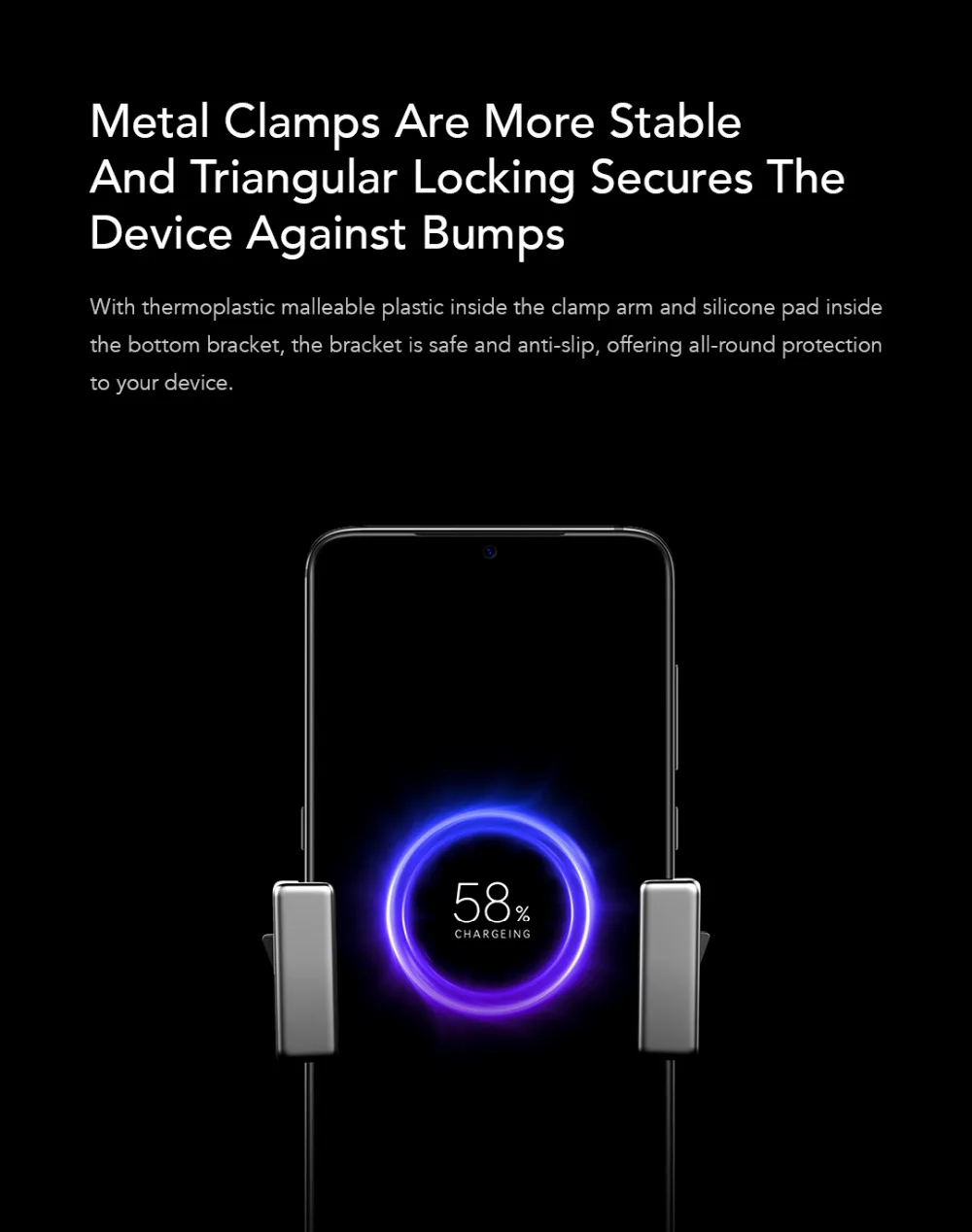 Xiaomi ZMI WCJ10 Qi-сертифицированный 20 Вт беспроводной держатель для автомобильного зарядного устройства Быстрая зарядка для мобильного телефона iPhone X+ iPad