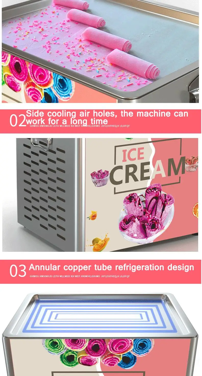 Description Picture 6 of itemTabletop Electric Fried Yogurt Maker Fried Ice cream Machine Home Fried Ice Cream Rolls Fried Fruit Machine Snack 220V